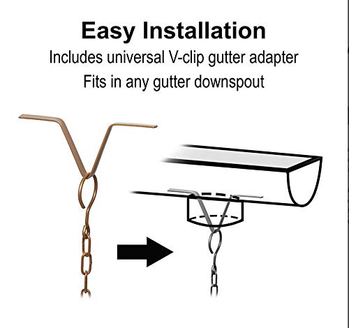 Amazon.co.jp: 夢の行 レインチェーン 傘の桶 13個 銅色 250cm 雨どい